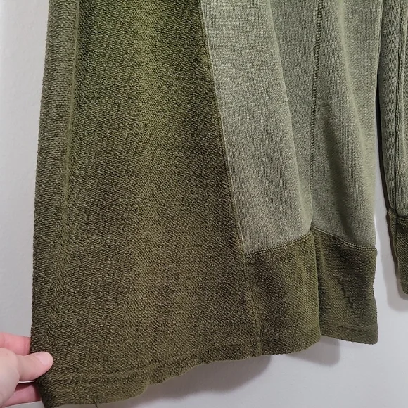 Free People Half Court Wide Leg Pants Size L Olive Green Pockets Boho Elastic - Picture 9 of 16